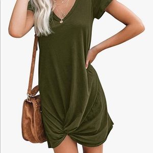 Army green tee shirt dress size medium